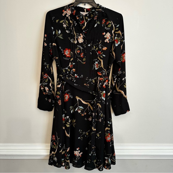Nanette Lepore Dresses & Skirts - Nanette Lepore Black Floral Long Sleeve Dress